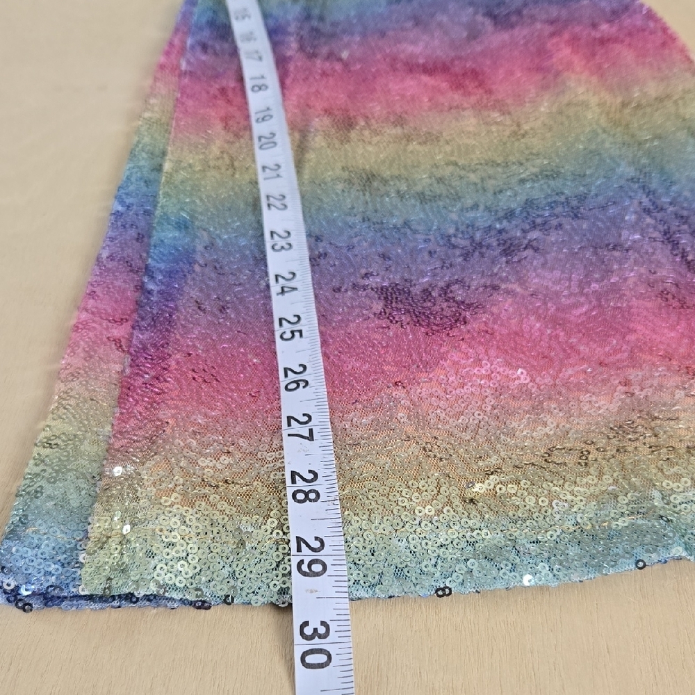 CH8 NWT Main Strip Multicolor Sequin Pantsuit Blouse Flare Leg 2 Pc Sm Md Lg - Picture 9 of 11
